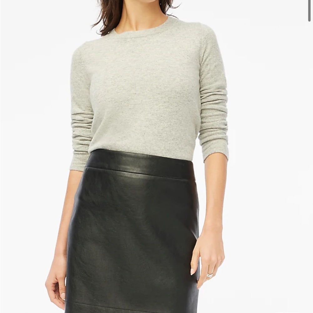 J. Crew Faux Leather A-Line Mini Skirt in Black. Size 10. Rarely worn